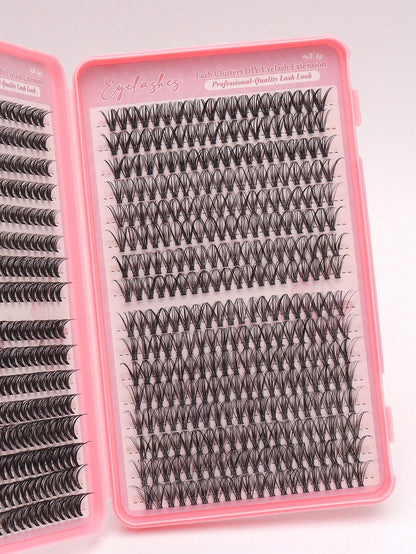 640 pièces Extensions de cils individuelles, Frisure D 30D 8-16mm