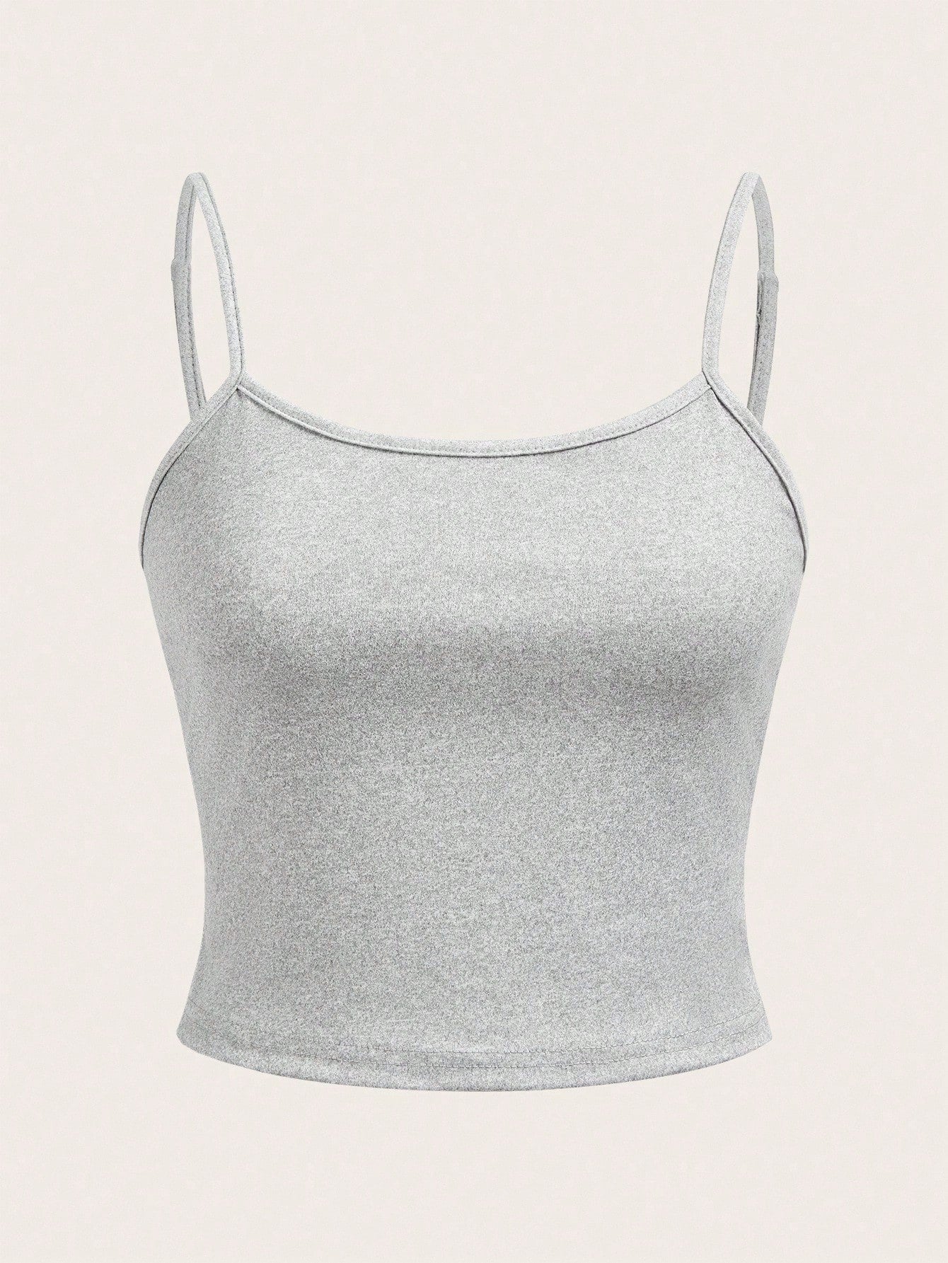 SHEIN EZwear Débardeur décontracté et sexy à fleurs grises pour femmes, adapté pour l'été