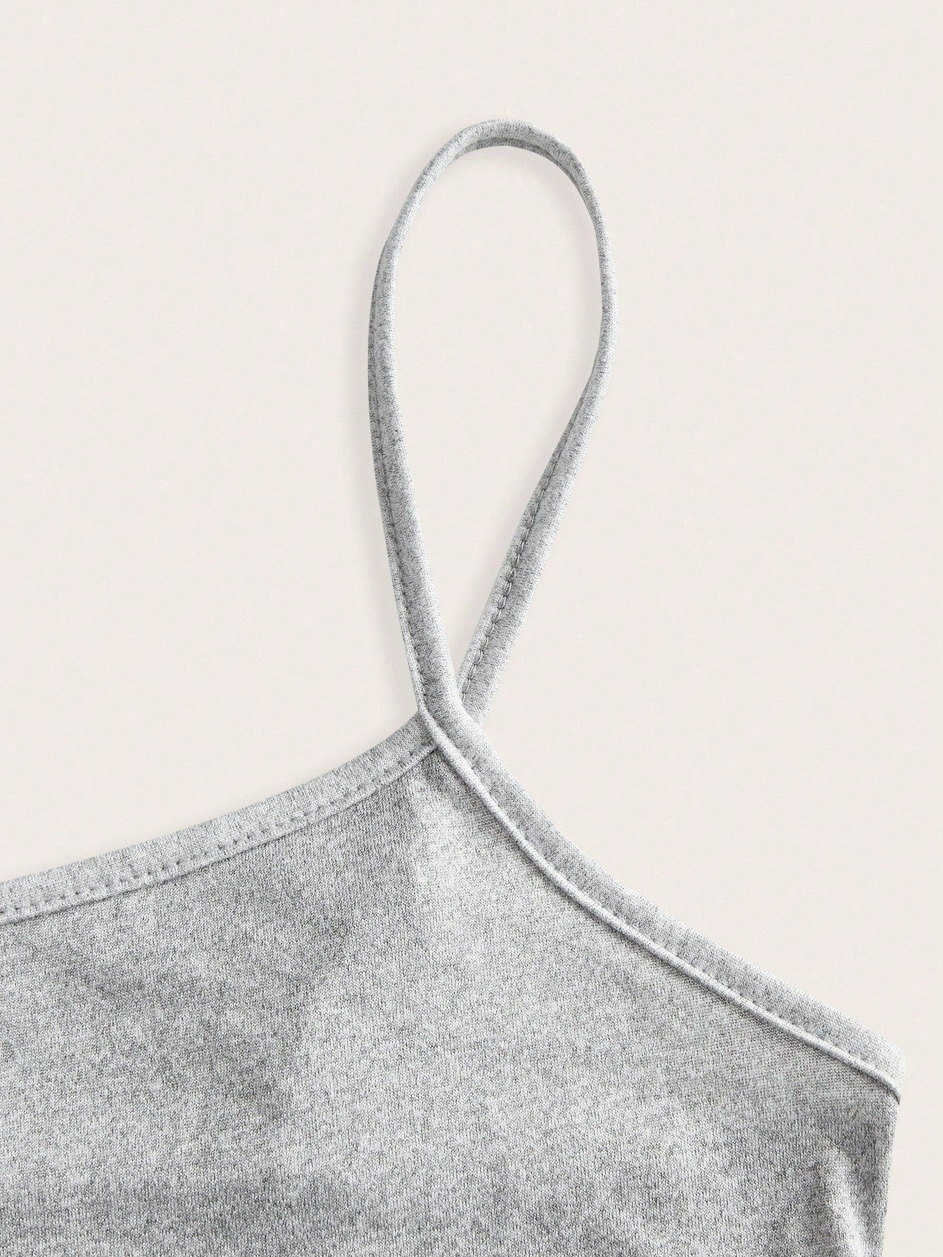 SHEIN EZwear Débardeur décontracté et sexy à fleurs grises pour femmes, adapté pour l'été