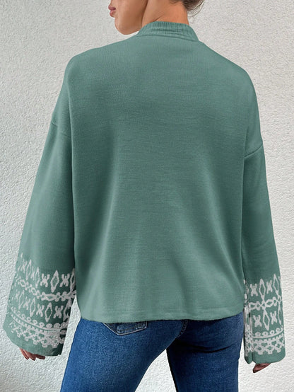 SHEIN Cottnline Pull décontracté minimaliste pour femmes avec col montant