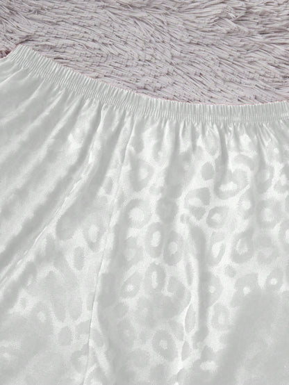 SHEIN Conjunto de pijama de 3 piezas de mujer con pantalón largo y pantalón corto