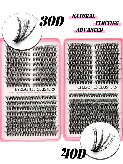 Sibeuna 608PCS Juego de Pestañas Postizas 30D+40D Rizo D Natural