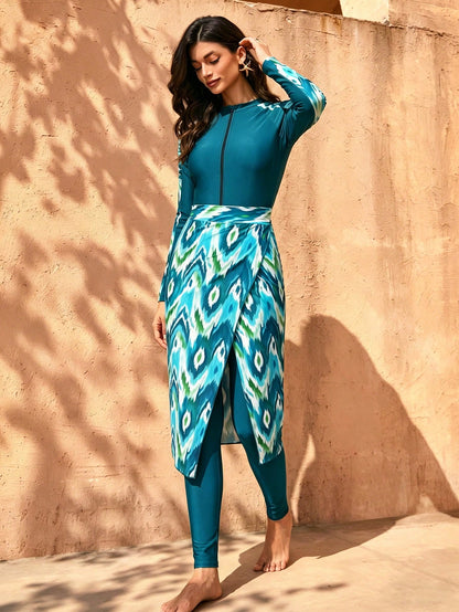 Swim Shayni Conjunto de traje de baño con malla