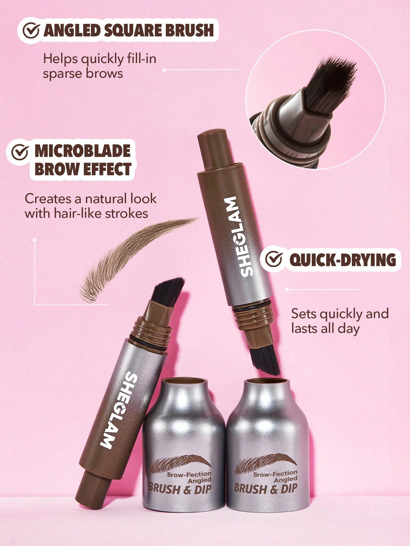 SHEGLAM Brow-Fection Brocha Angular & Polvo