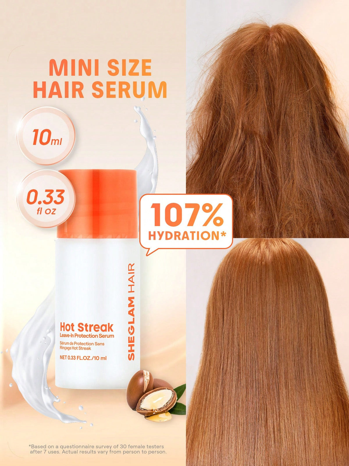 SHEGLAM HAIR Sérum protecteur sans rinçage Hot Streak - 10 ml