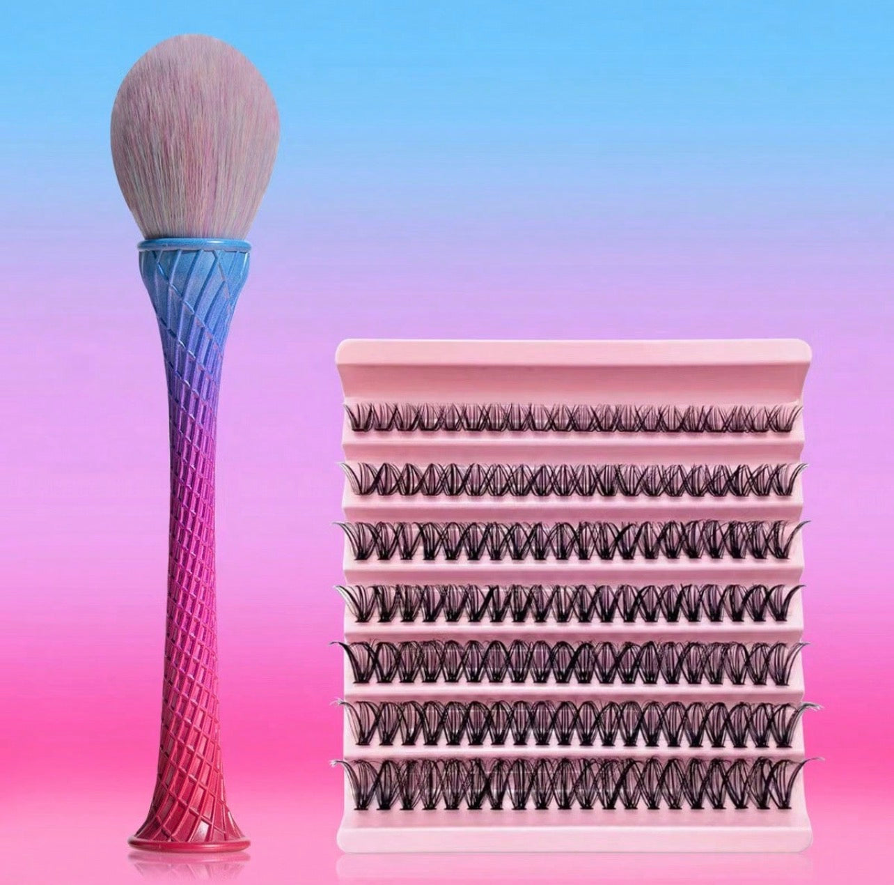 Eyelashes, 8-16mm Mixed Length, 7 Rows