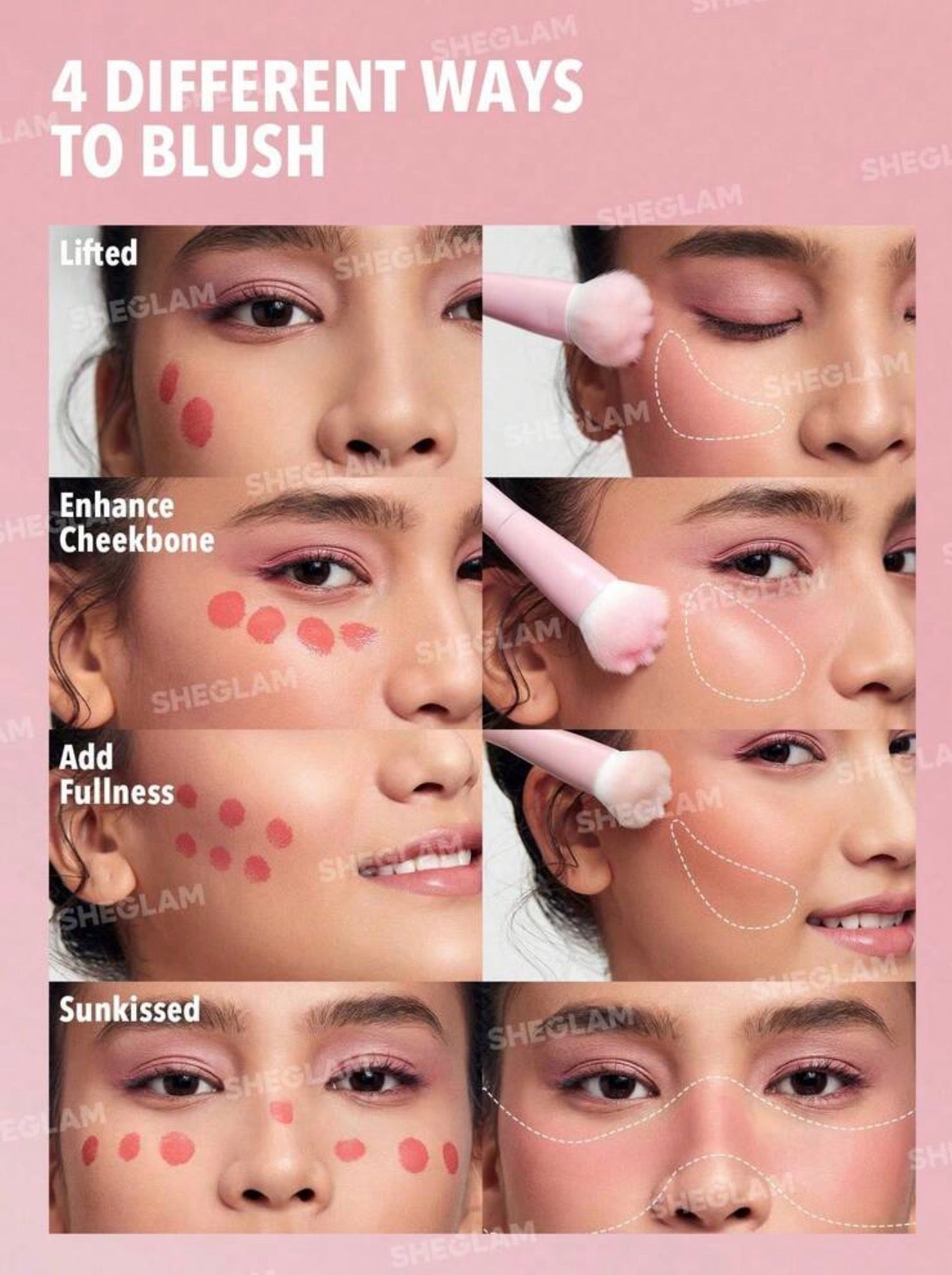 SHEGLAM Color Bloom Liquid Blush Brush Brand Beauty Cosmetic Makeup For Women And Girls