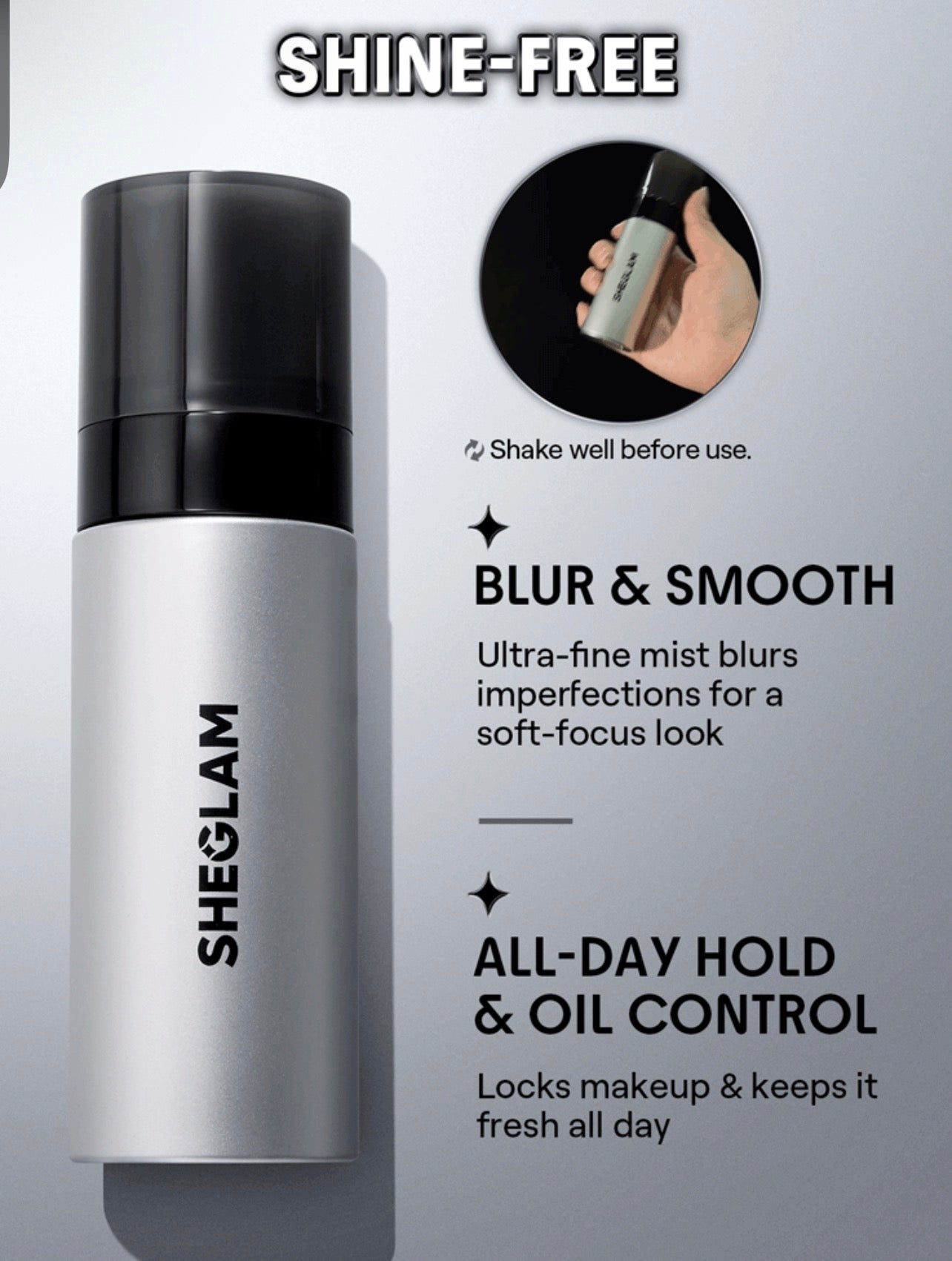 SHEGLAM Camera On Blurring Waterproof Setting Spray Brand Beauty Cosmetic Makeup For Women And Girls