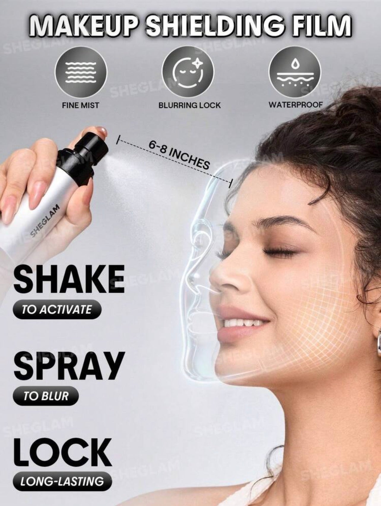 SHEGLAM Camera On Blurring Waterproof Setting Spray Brand Beauty Cosmetic Makeup For Women And Girls