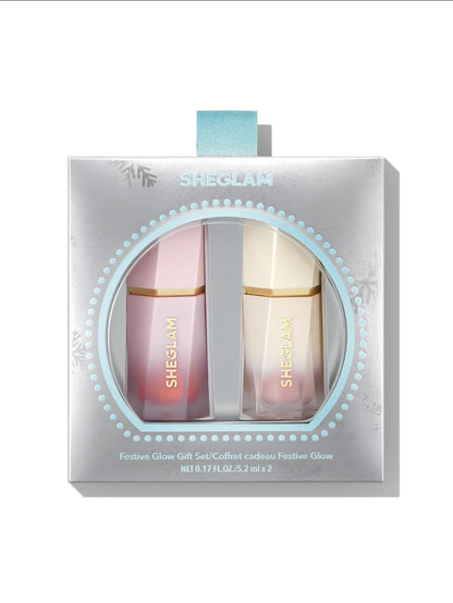 SHEGLAM festive glow gift set rose ritual & glass heart