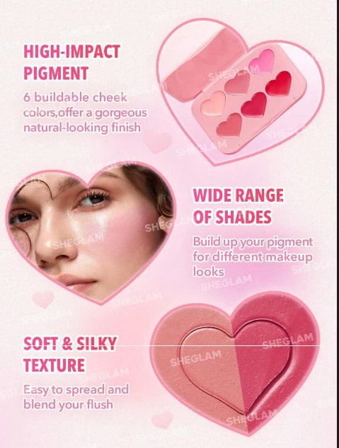 SHEGLAM Palette de fards à joues crème Flush Crush-Blushing Bouquet