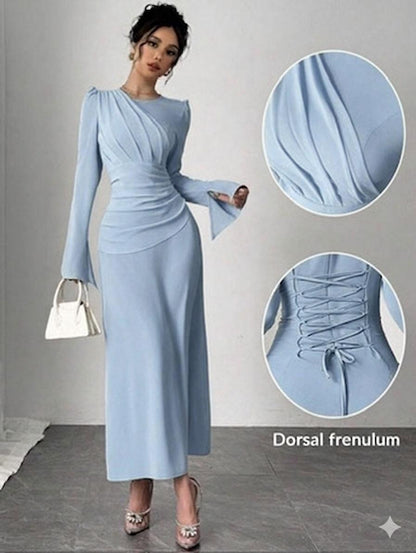 Firerie Robe longue plissée élégante pour femmes