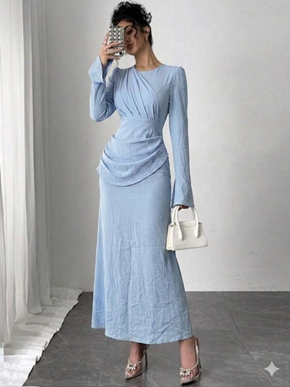 Firerie Robe longue plissée élégante pour femmes