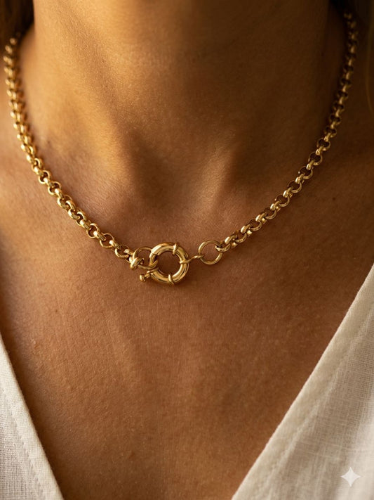 1 pièce Collier STYLEVER Starburst, Collier Mousqueton en Or