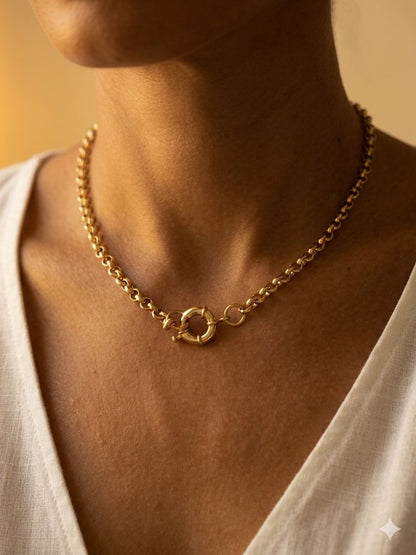 1 pièce Collier STYLEVER Starburst, Collier Mousqueton en Or