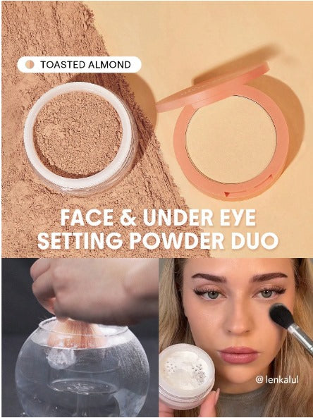 SHEGLAM Duo De Polvos Fijadores Para Rostro Y Contorno De Ojos Insta-Ready