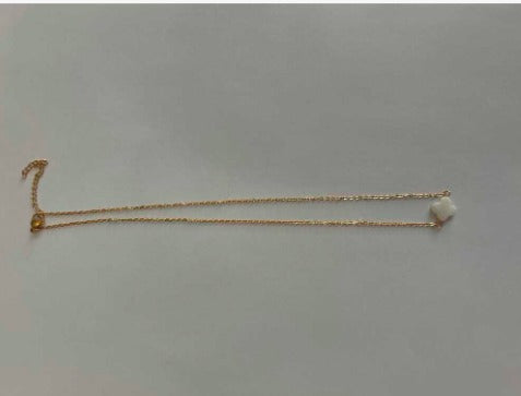 1 pièce Collier mode en acier inoxydable avec pendentif fleur coquillage pour femmes