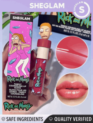 Sheglam rick and morty family coumseling lip gloss
